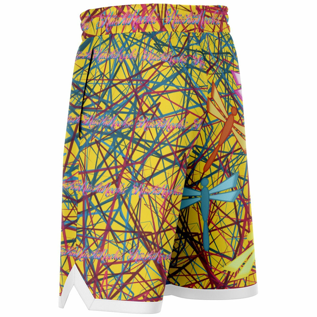 $NiieihiiNookei dragonflies Basketball Short Rib - AOP