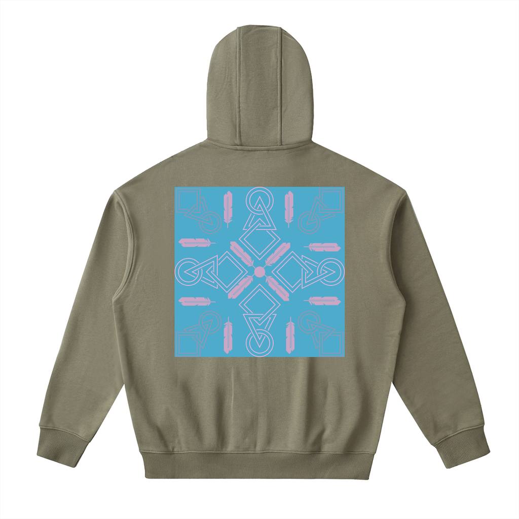 Drop-Shoulder Zip Up Hoodie