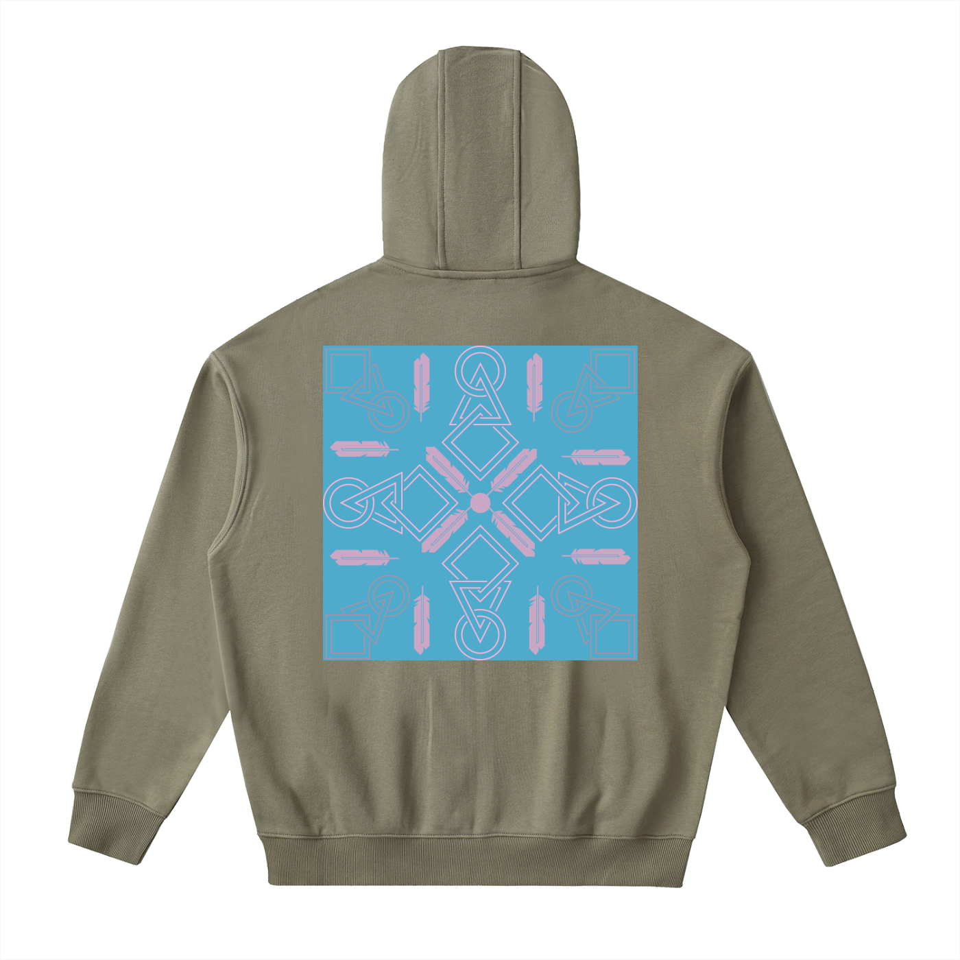Drop-Shoulder Zip Up Hoodie