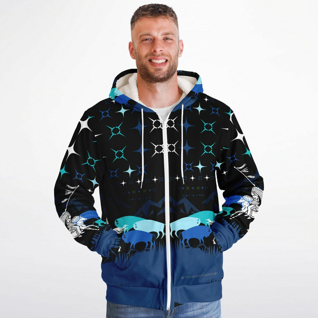$NiieihiiNookei Microfleece Ziphoodie - AOP