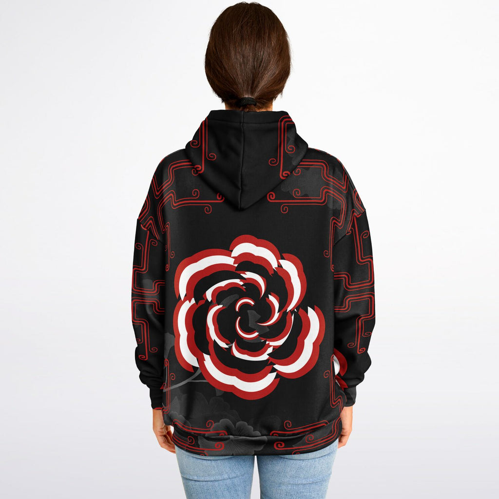 $NiieihiiNookeii Rose Heavyweight Oversized Hoodie - AOP