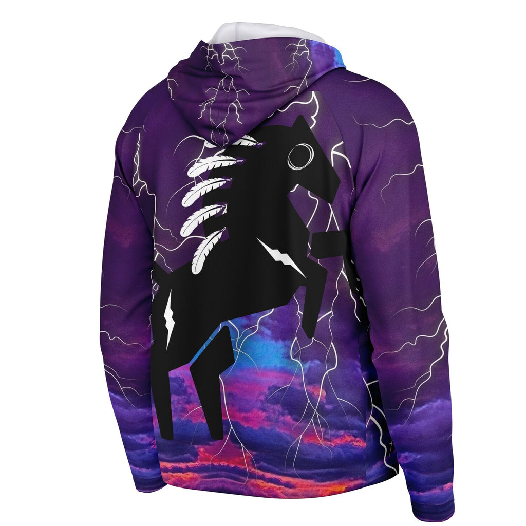 $NiieihiiNookei Men's Long Sleeve Hooded Performance Shirt - AOP