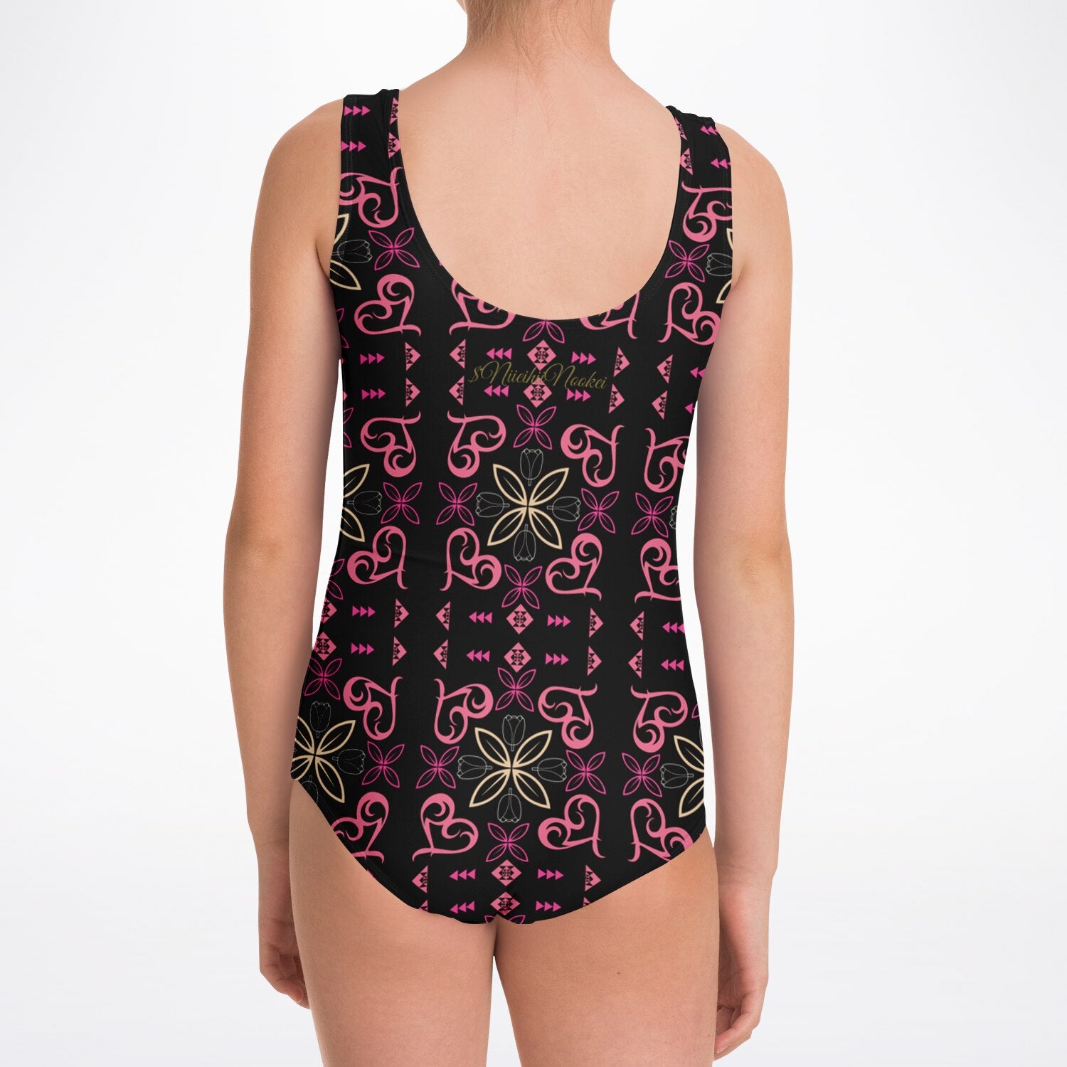FLOWERS & HEARTZ Kids One-Piece Swimsuit - AOP