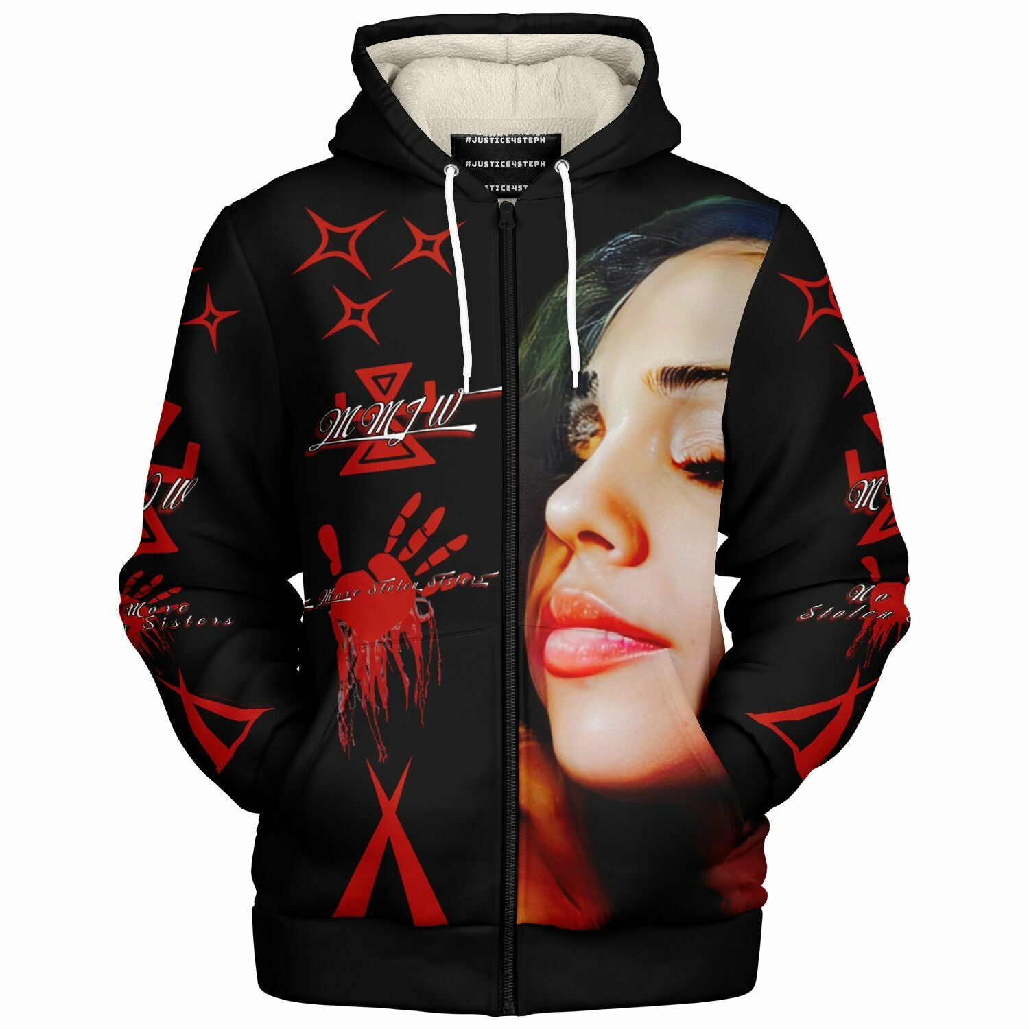 #JUSTICE4STEPH Microfleece Ziphoodie - AOP