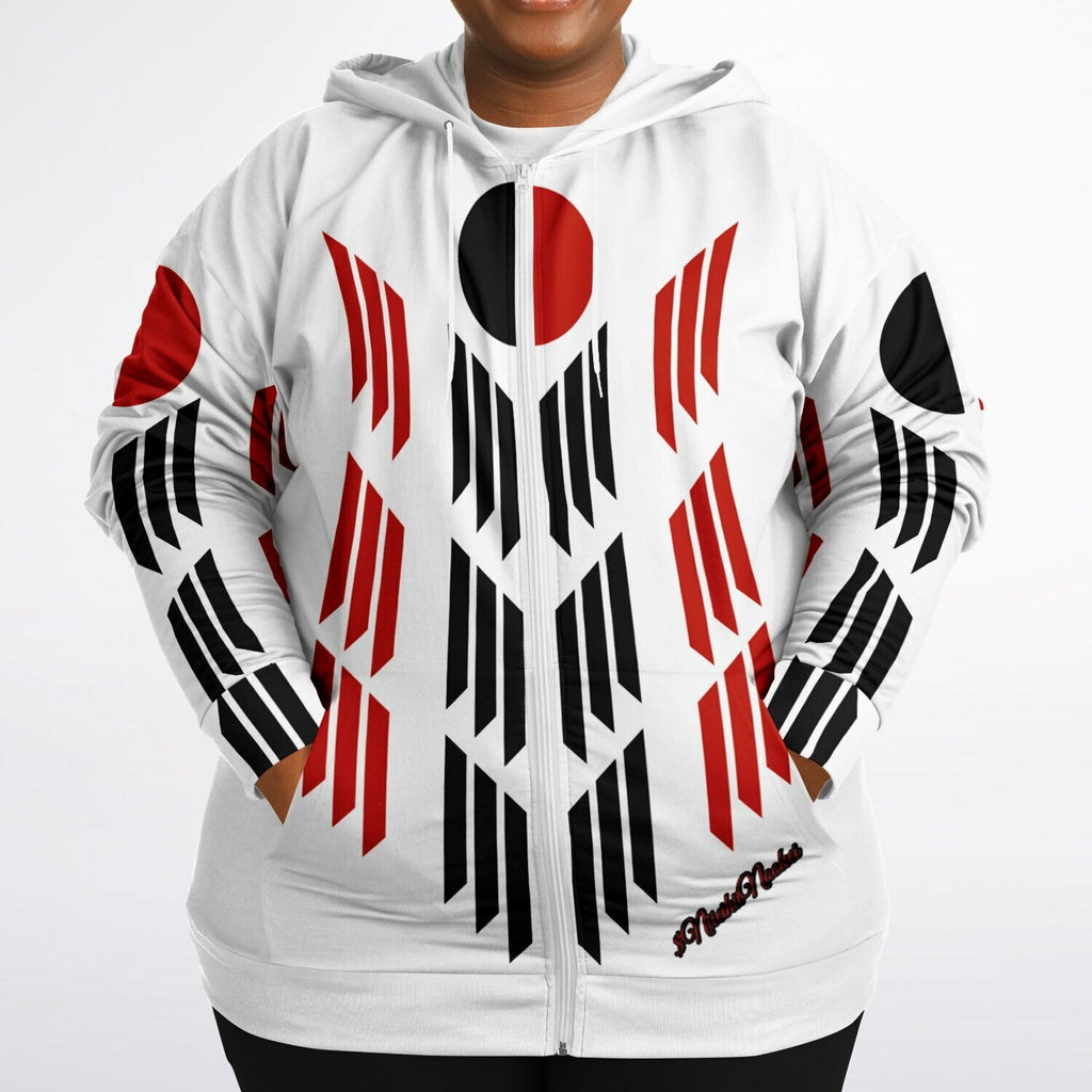$NniieihiiNookei Arapaho Flag Athletic Plus-size Ziphoodie - AOP