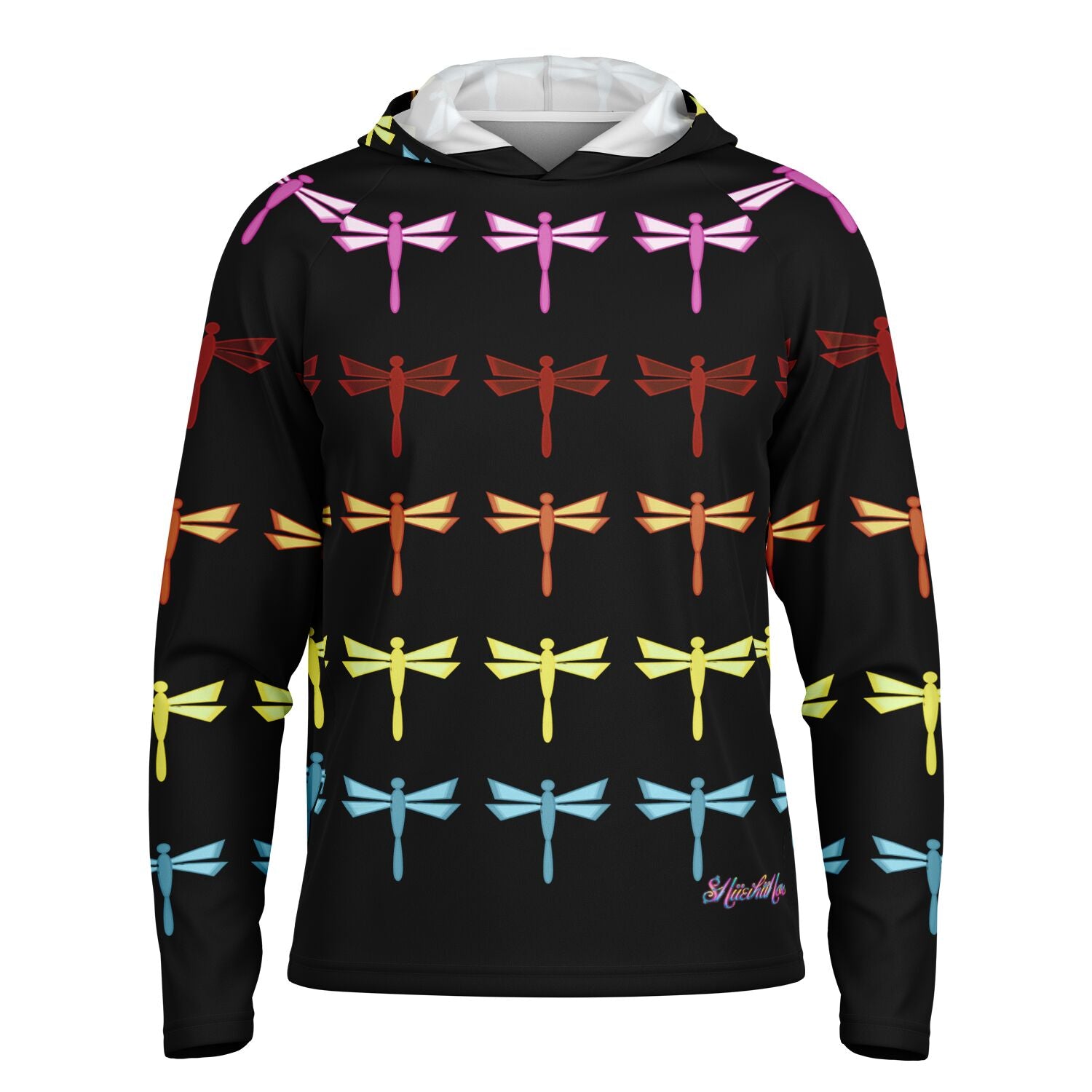 $NiieihiiNookei Long Sleeve Hooded Performance Shirt - AOP