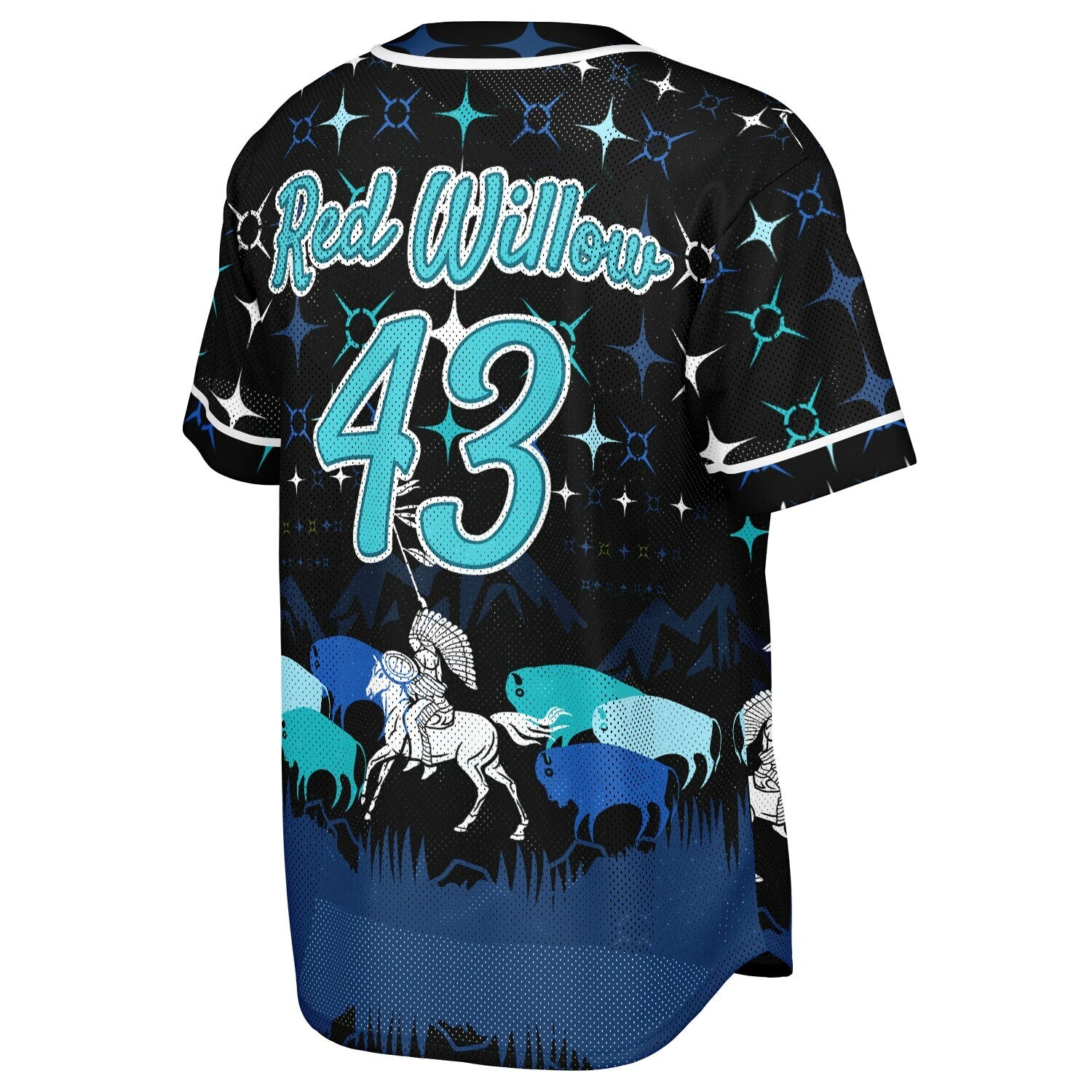 #43 Red Willow Premium Baseball Jersey - AOP