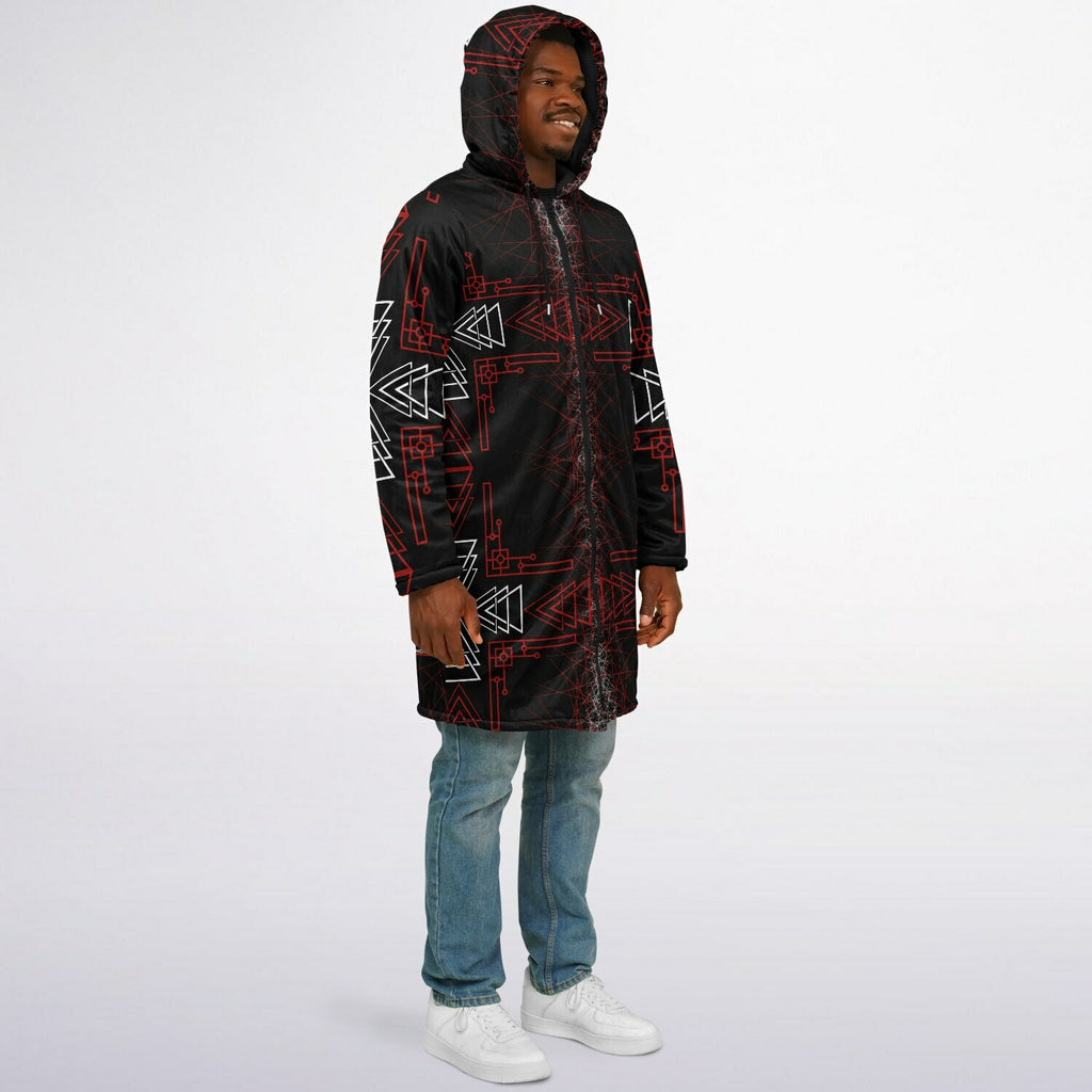 $NiieihiiNookei Microfleece Lined Zipper Cloak - AOP