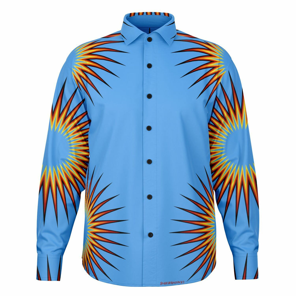 $NiieihiiNookei Long Sleeve Button Down Shirt - AOP