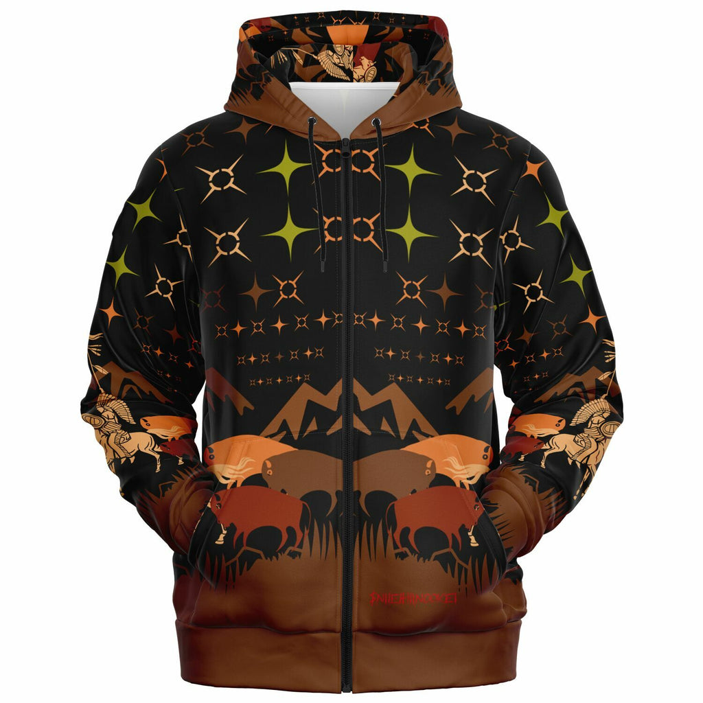 $NiieihiiNookei Athletic Zip-Up Hoodie - AOP