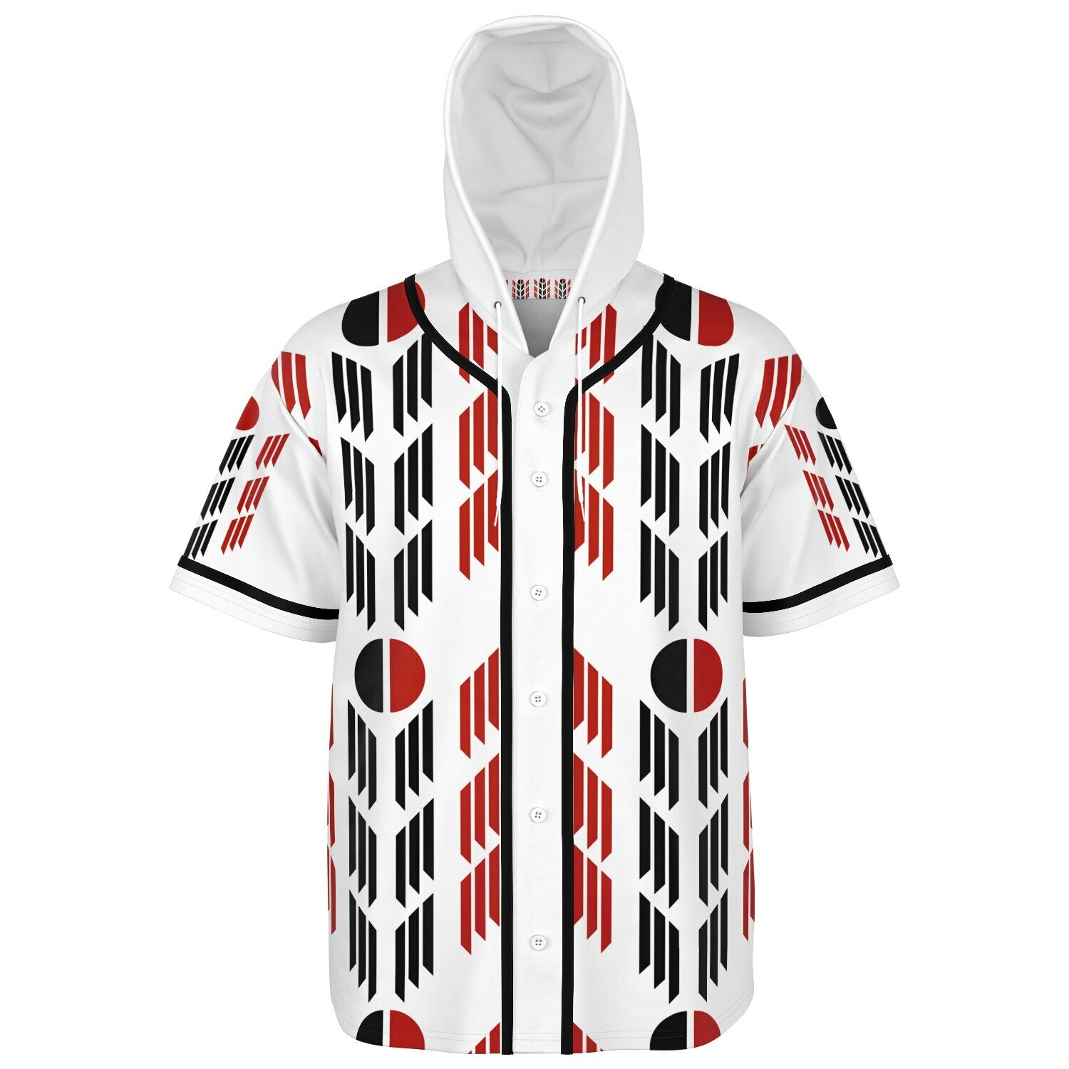 Arapaho Flag Hooded Baseball Jersey - AOP
