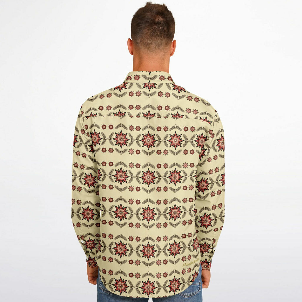 $NiieihiiNookei Long Sleeve Button Down Shirt - AOP