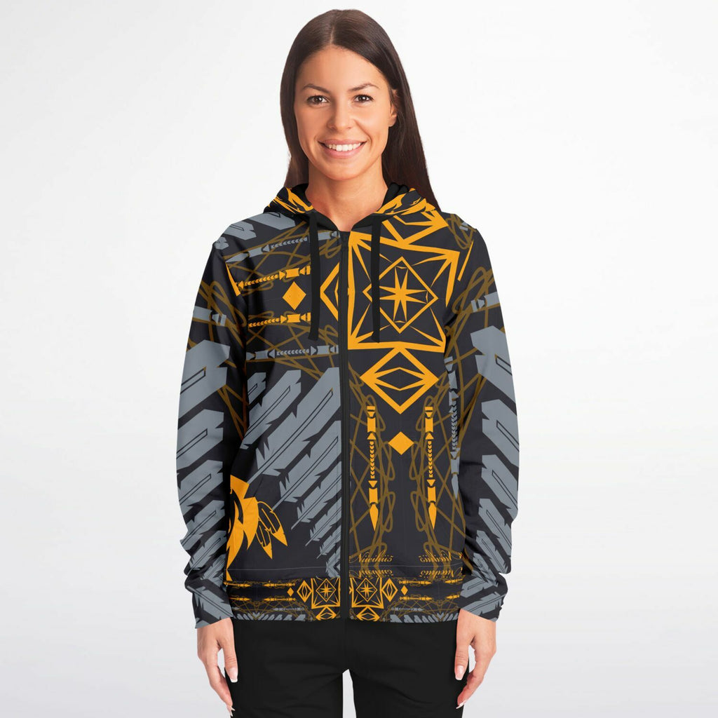 $NiieihiiNookei Athletic Zip-Up Hoodie - AOP