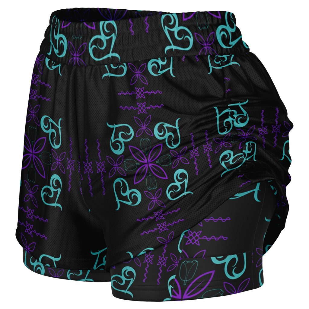 $NiieihiiNookei Women's 2-in-1 Shorts - AOP