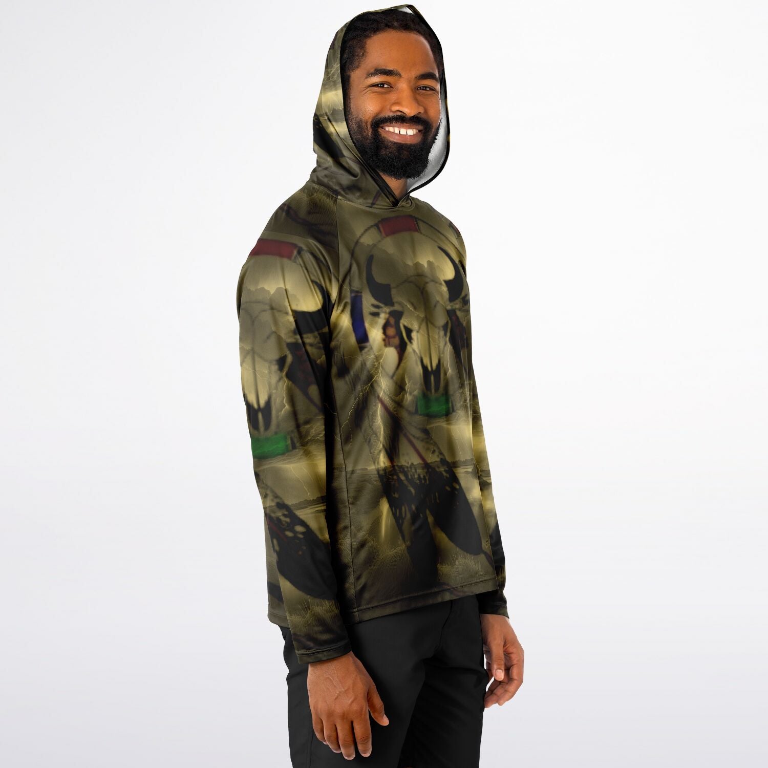 Northern Arapaho Tribe Logo Hooded Performance Shirt - AOP