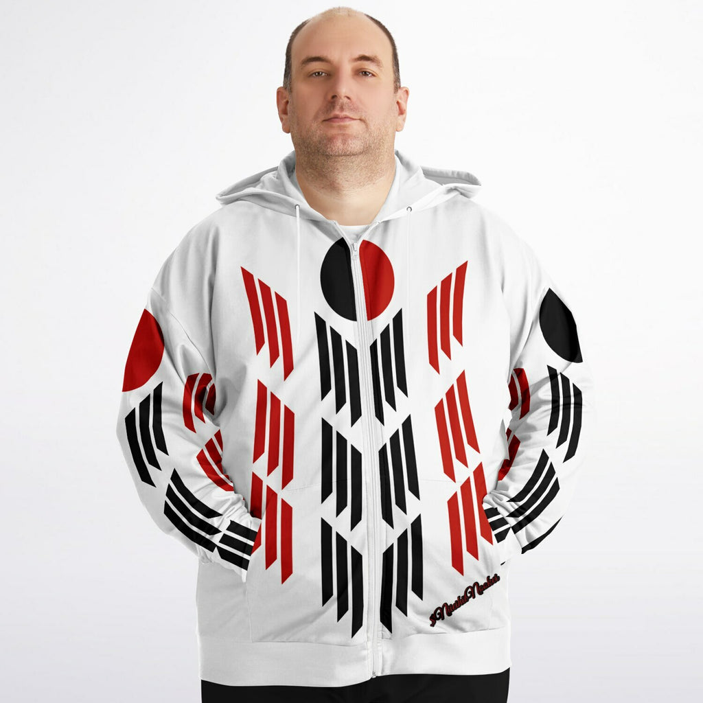 $NniieihiiNookei Arapaho Flag Athletic Plus-size Ziphoodie - AOP