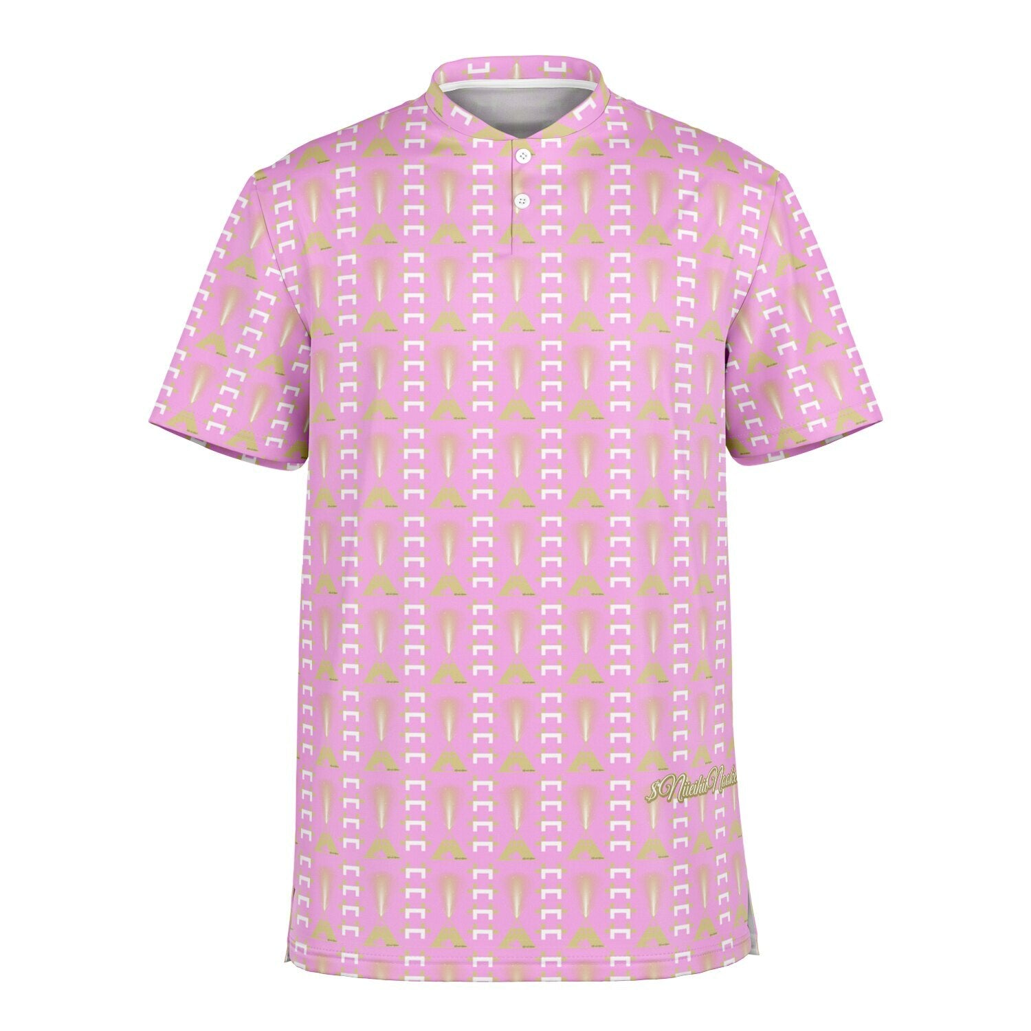 $NiieihiiNookei Blade Collar Polo Shirt - AOP