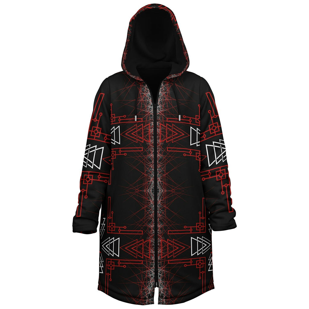 $NiieihiiNookei Microfleece Lined Zipper Cloak - AOP