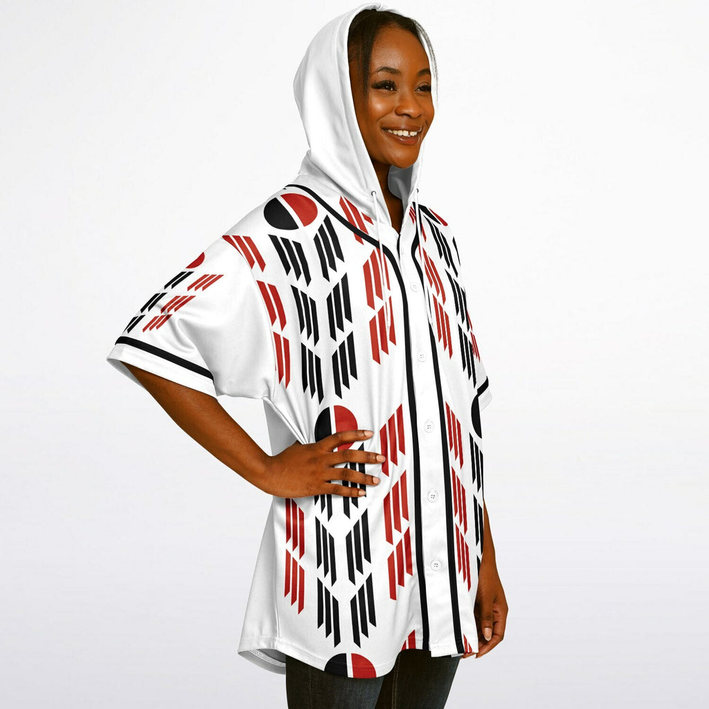 Arapaho Flag Hooded Baseball Jersey - AOP