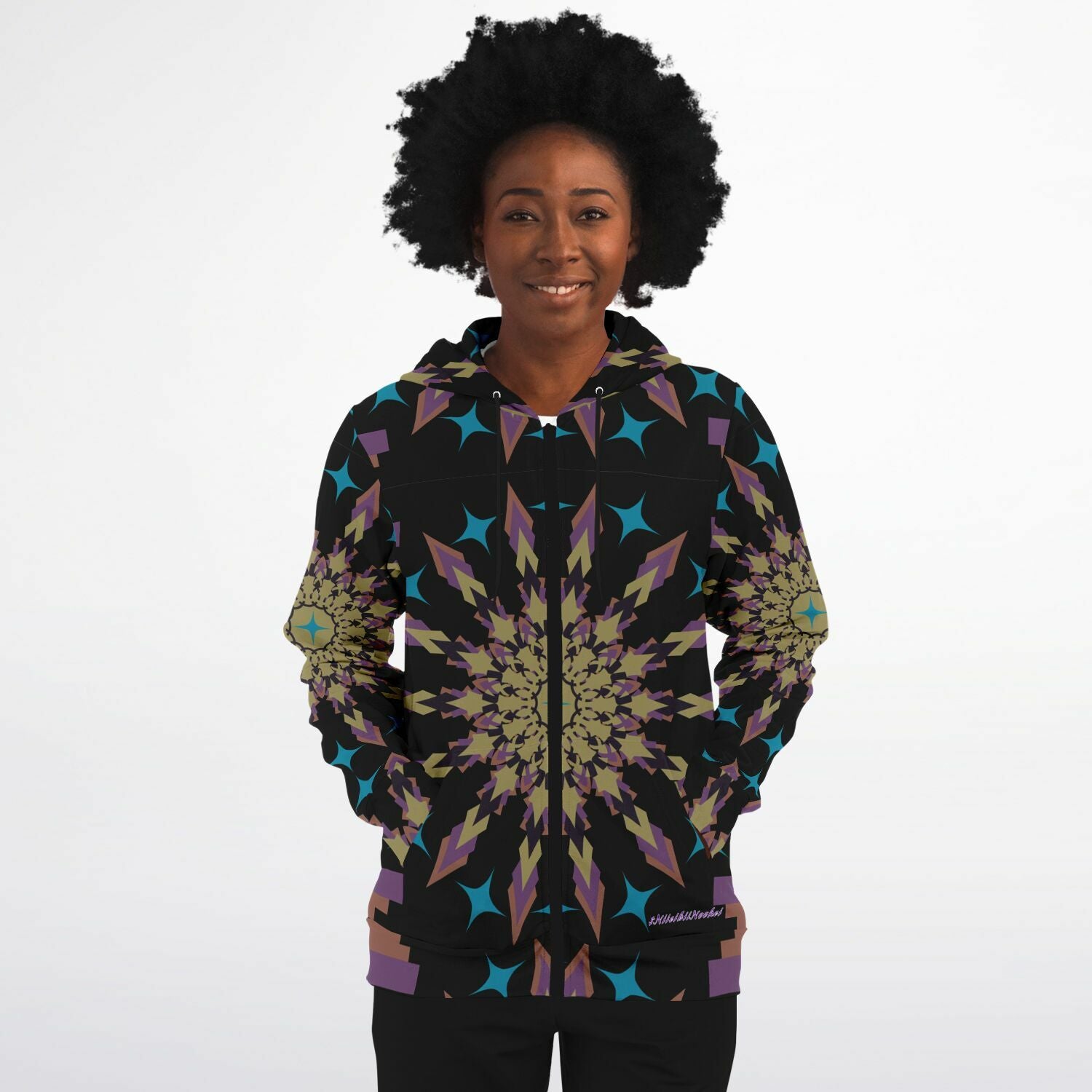 $NiieihiiNookei Athletic Zip-Up Hoodie - AOP