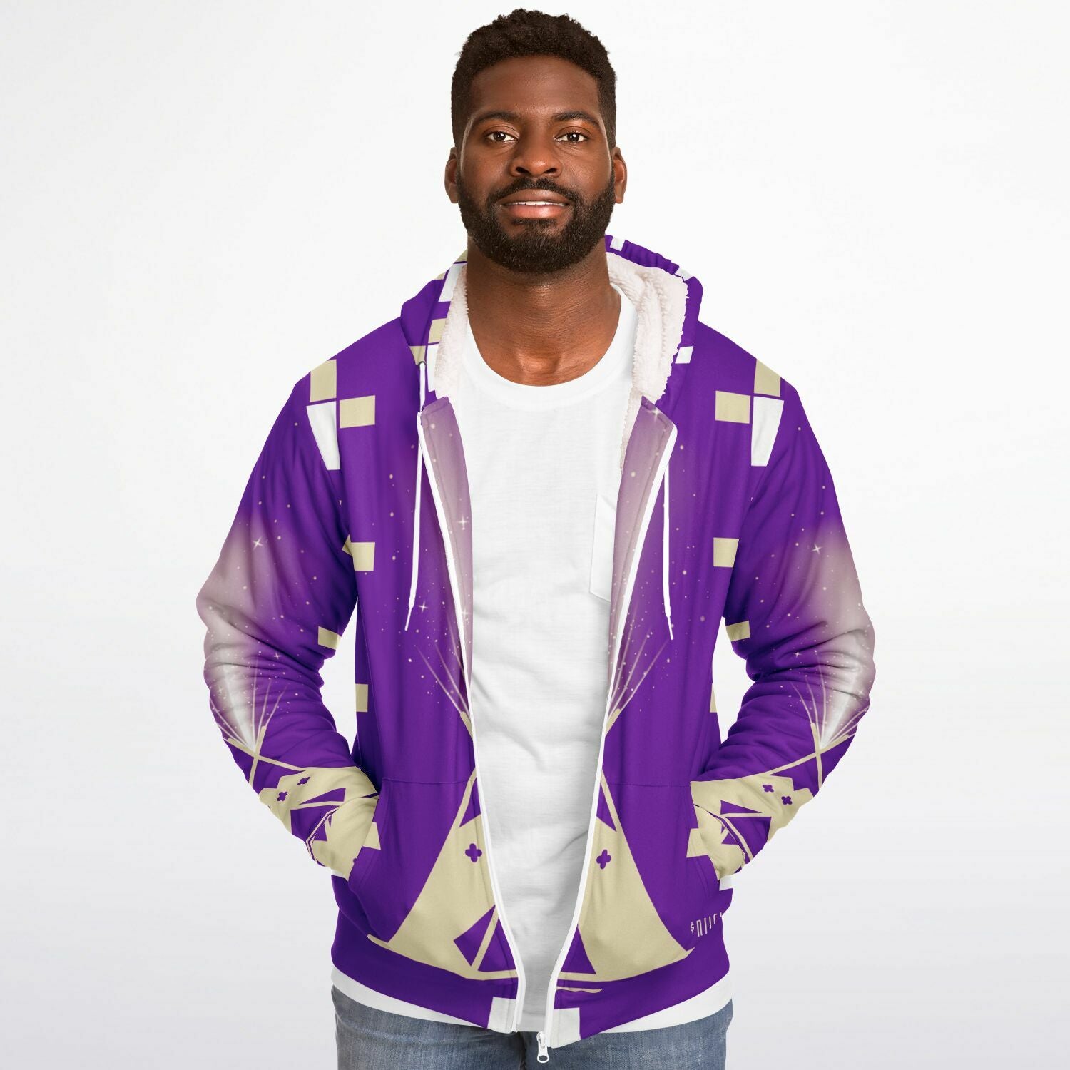 $NiieihiiNookei Microfleece Ziphoodie - AOP