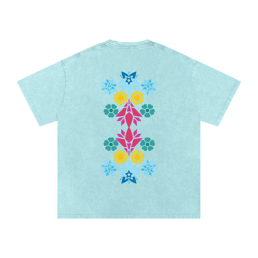 Snow Washed Oversized Cotton T-Shirt