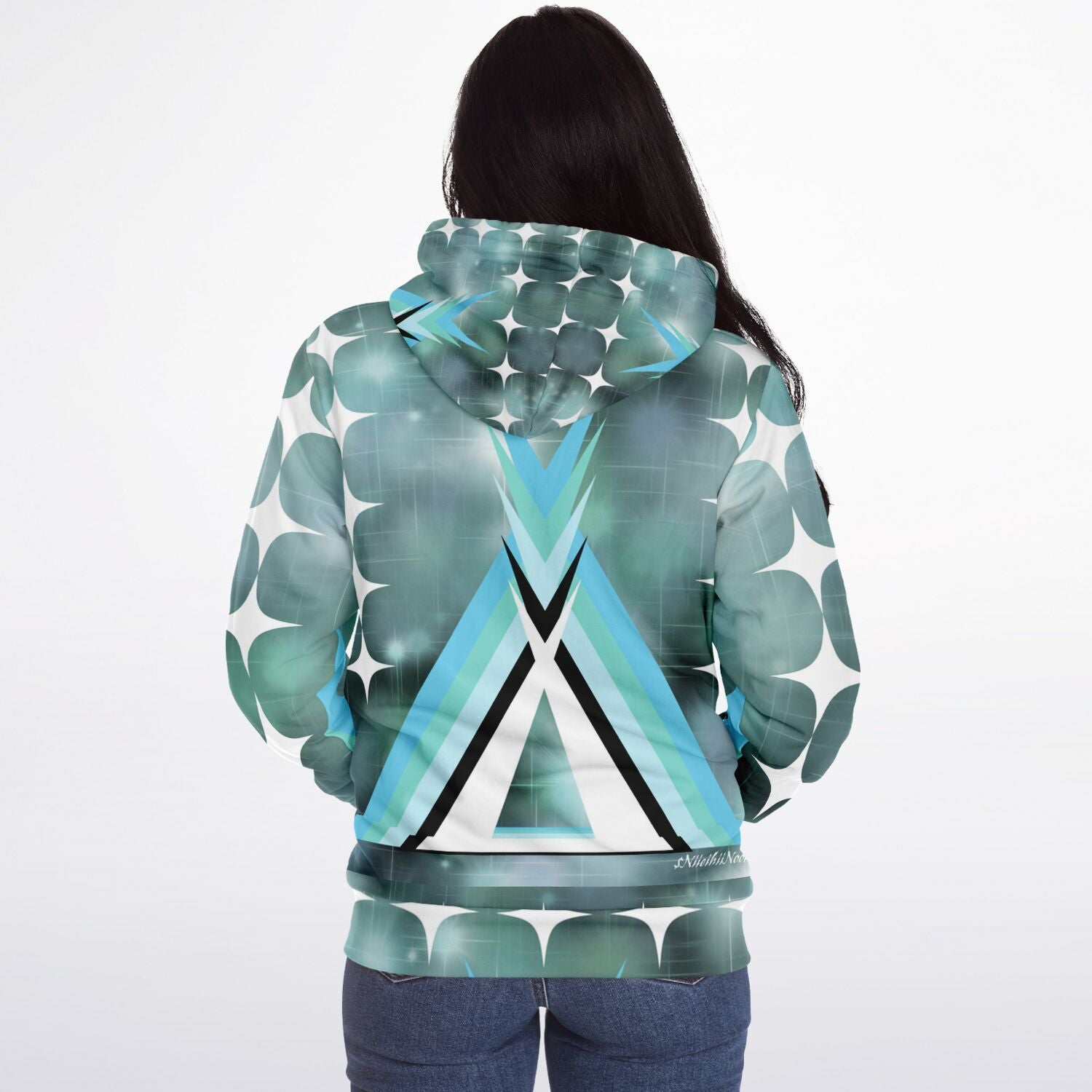 $NiieihiiNookei Microfleece Lined Ziphoodie - AOP