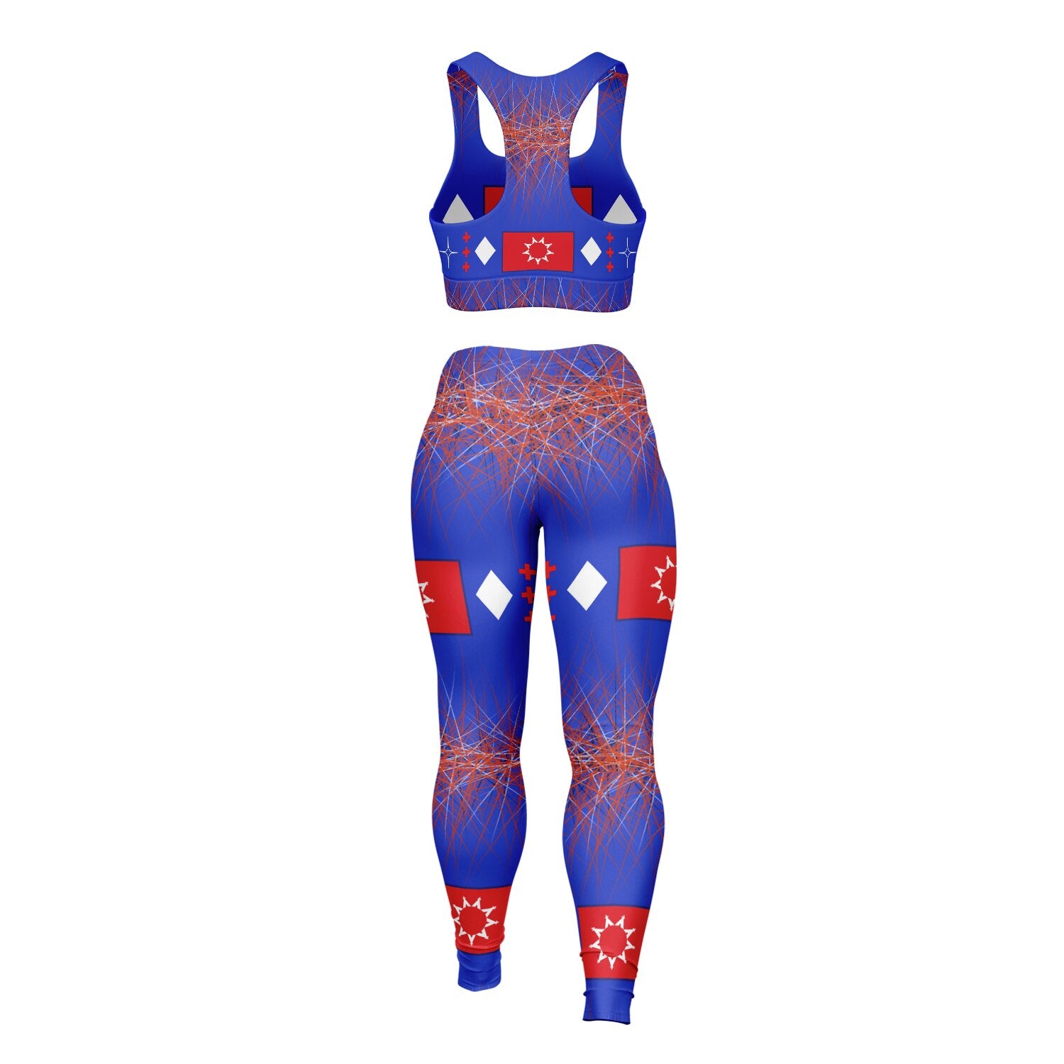 Oglala Sioux TRIBE LOGOPadded Sports Bra & Leggings - AOP