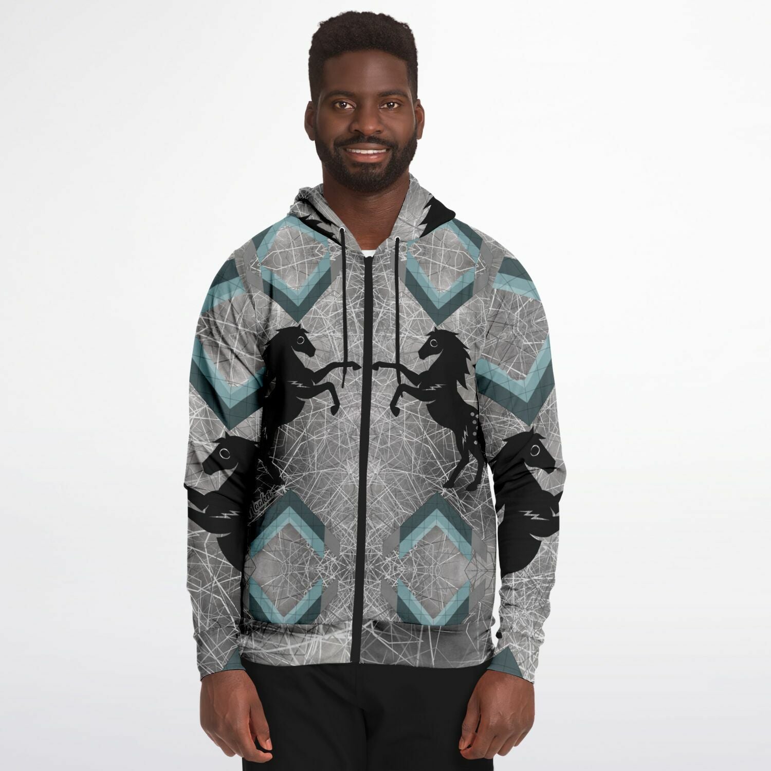 $NiieihiiNookei Fashion Zip-Up Hoodie - AOP