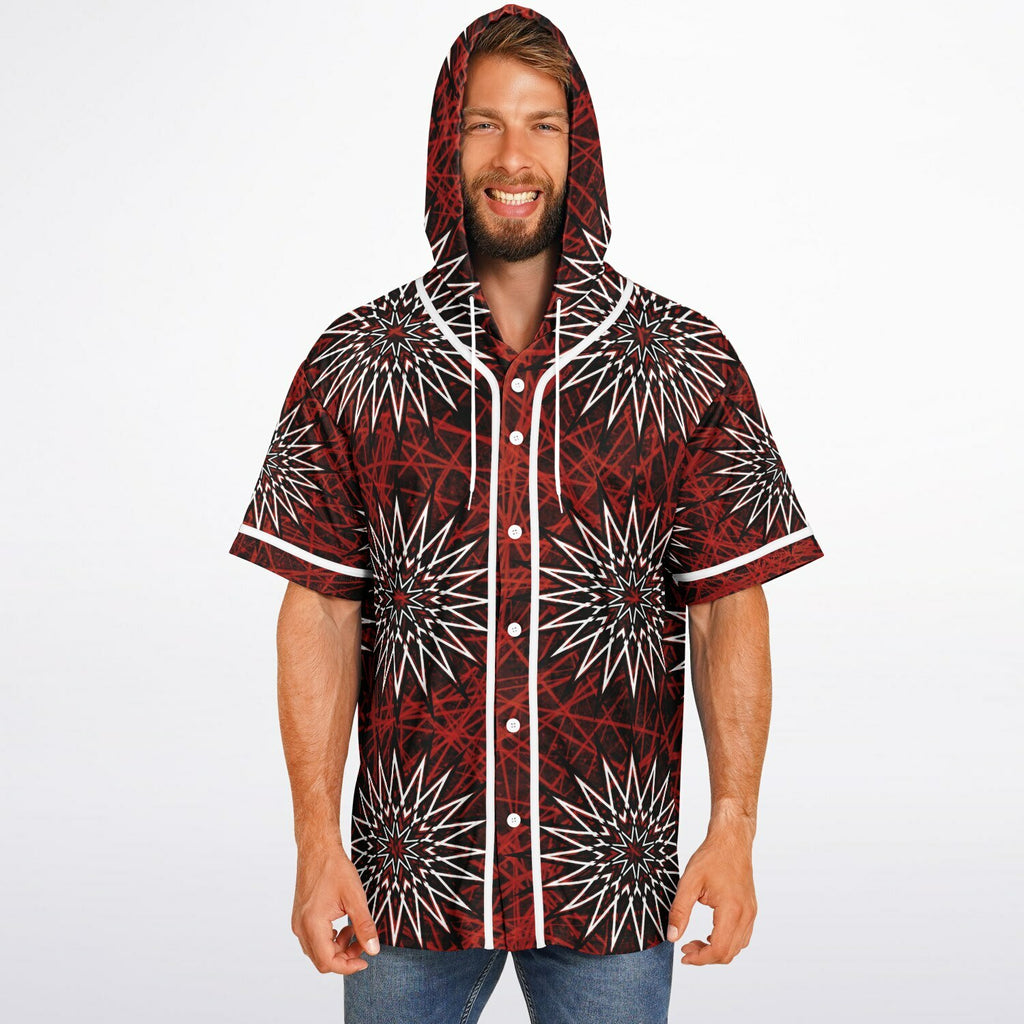 Hooded Baseball Jersey - AOP