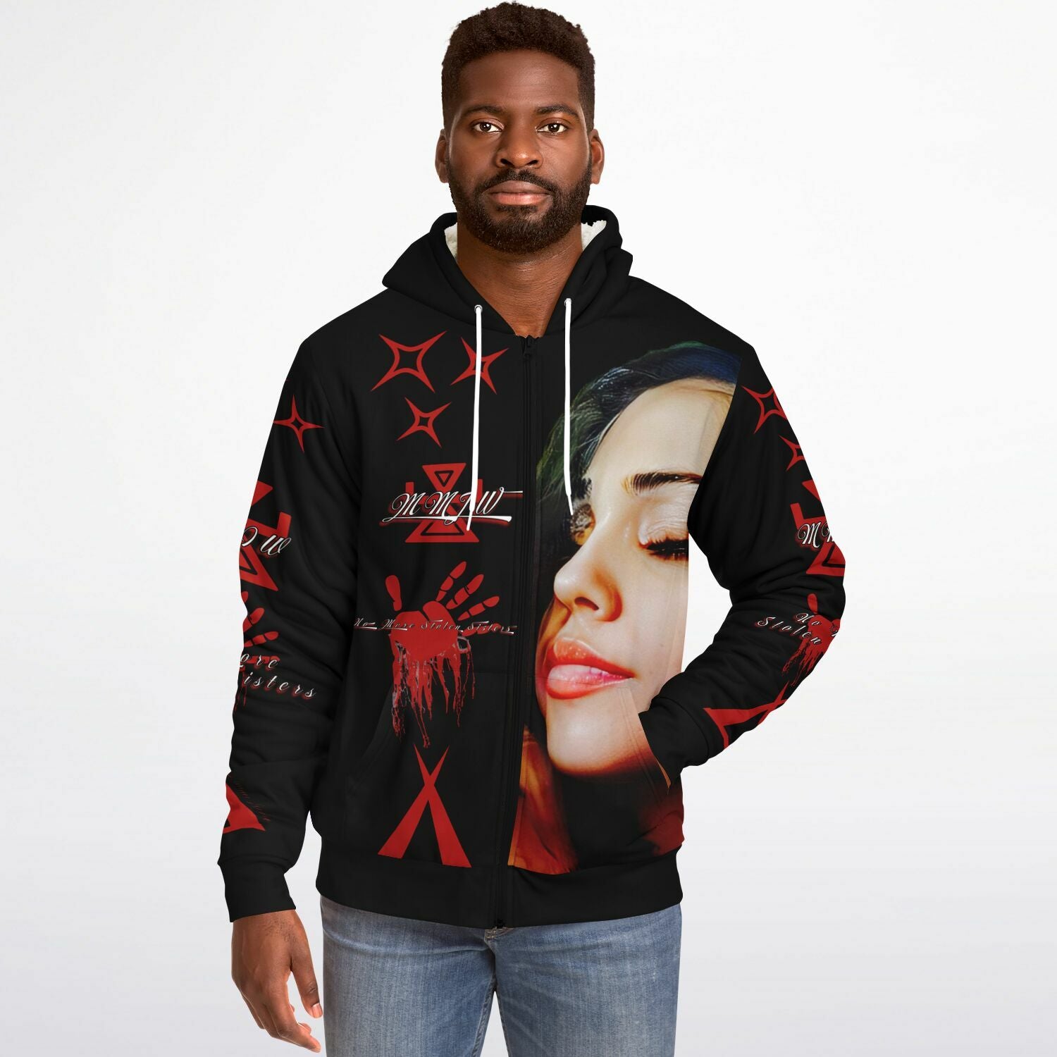 #JUSTICE4STEPH Microfleece Ziphoodie - AOP
