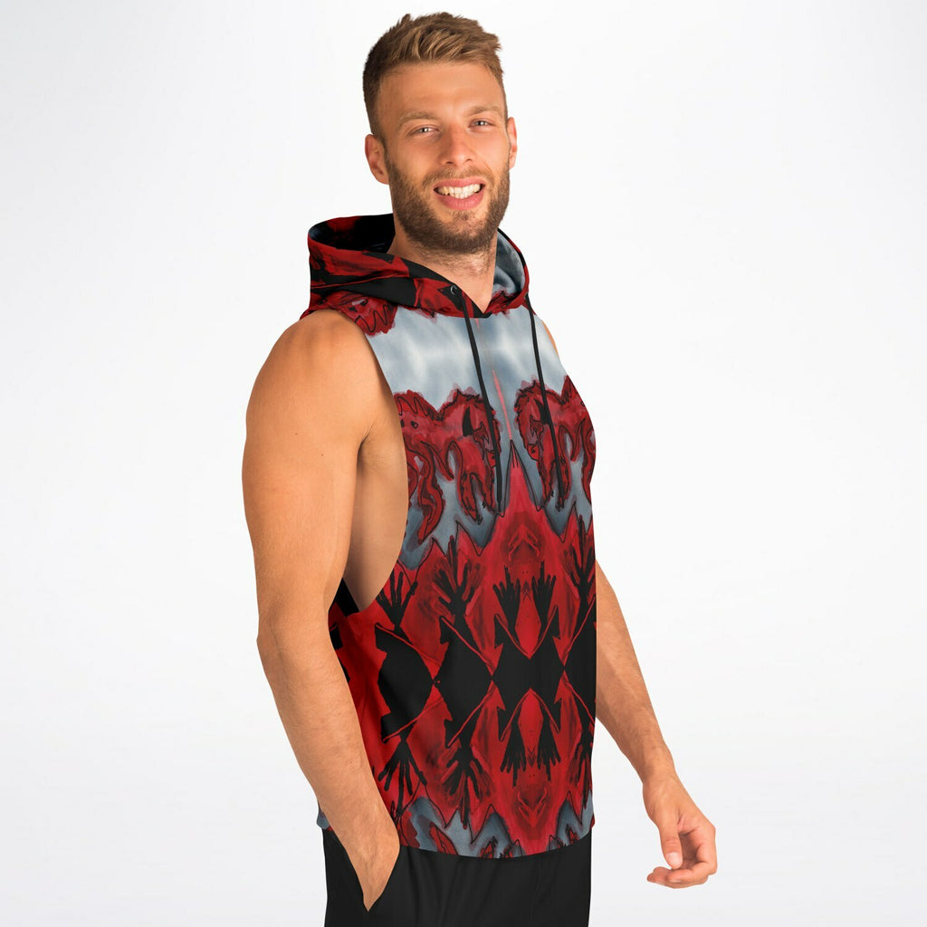 $NiieihiiNookei Athletic Drop Armhole Hoodie - AOP