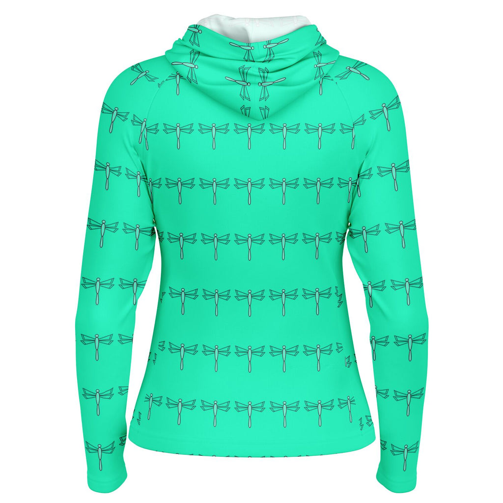 $NiieihiiNookei Women's Long Sleeve Hooded Performance Shirt - AOP