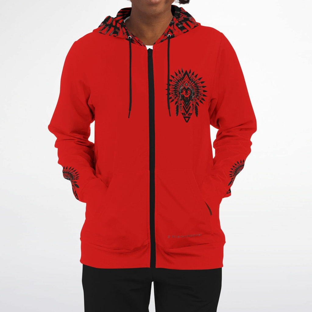 $NiieihiiNookei Athletic Zip-Up Hoodie - AOP