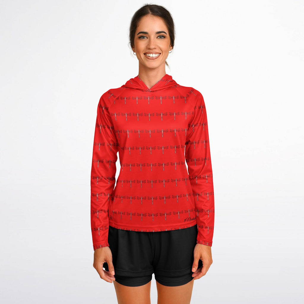 $NiieihiiNookei Women's Long Sleeve Hooded Performance Shirt - AOP