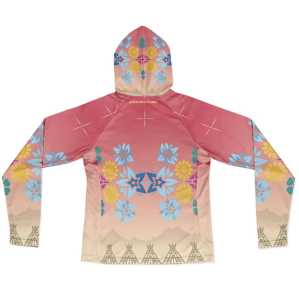 $NiieihiiNookei Women's Long Sleeve Hooded Performance Shirt - AOP