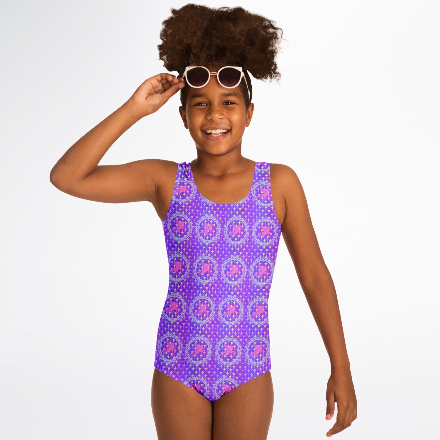 Elliana WhiteEagle design Kids Swimsuit - AOP