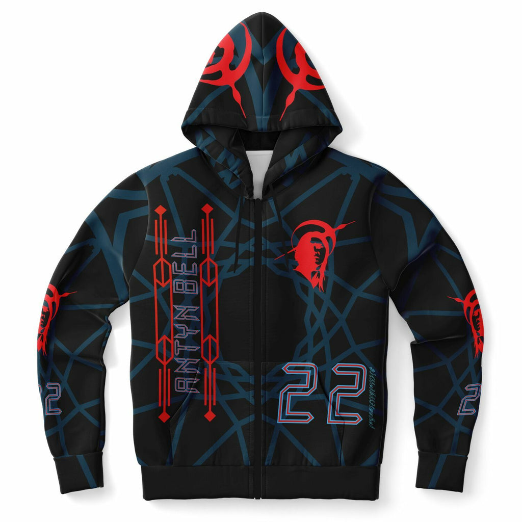 $NiieihiiNookei Athletic Zip-Up Hoodie - AOP
