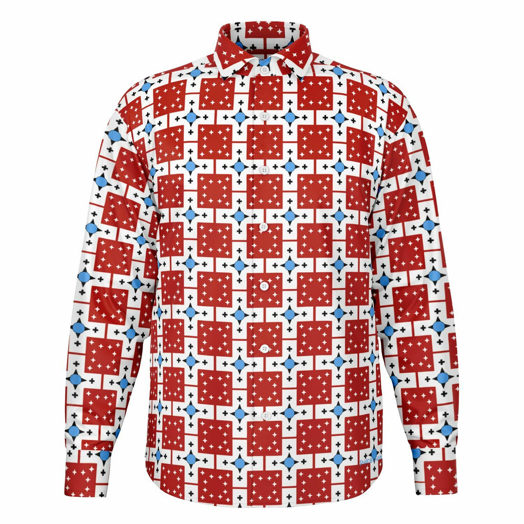 $NiieihiiNookei Long Sleeve Button Down Shirt - AOP