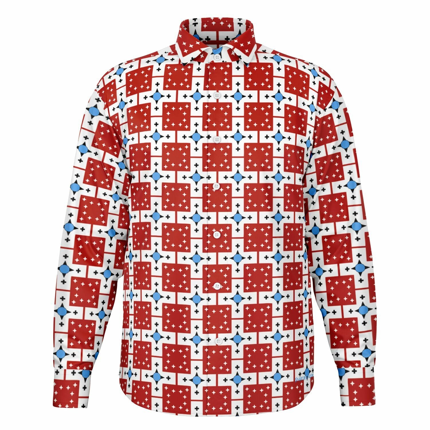 $NiieihiiNookei Long Sleeve Button Down Shirt - AOP