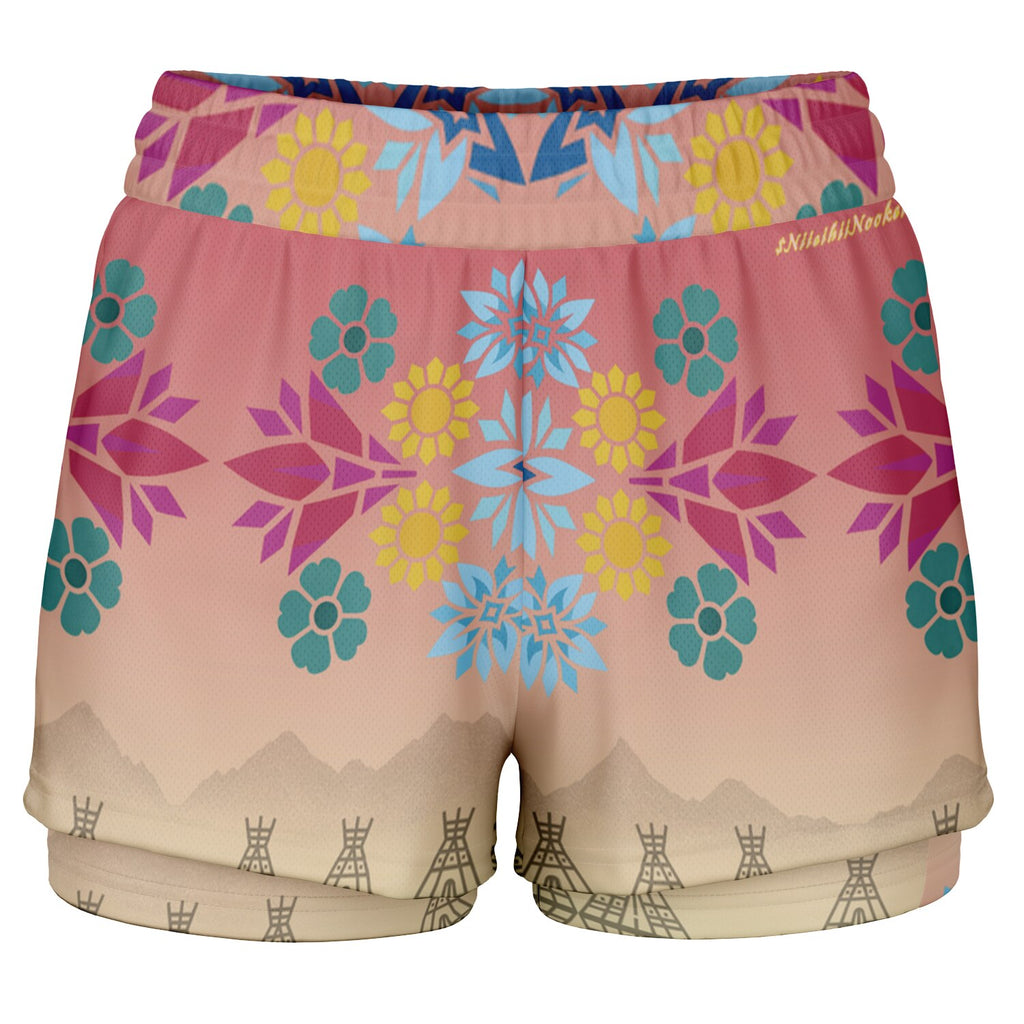 $NiieihiiNookei Women's 2-in-1 Shorts - AOP