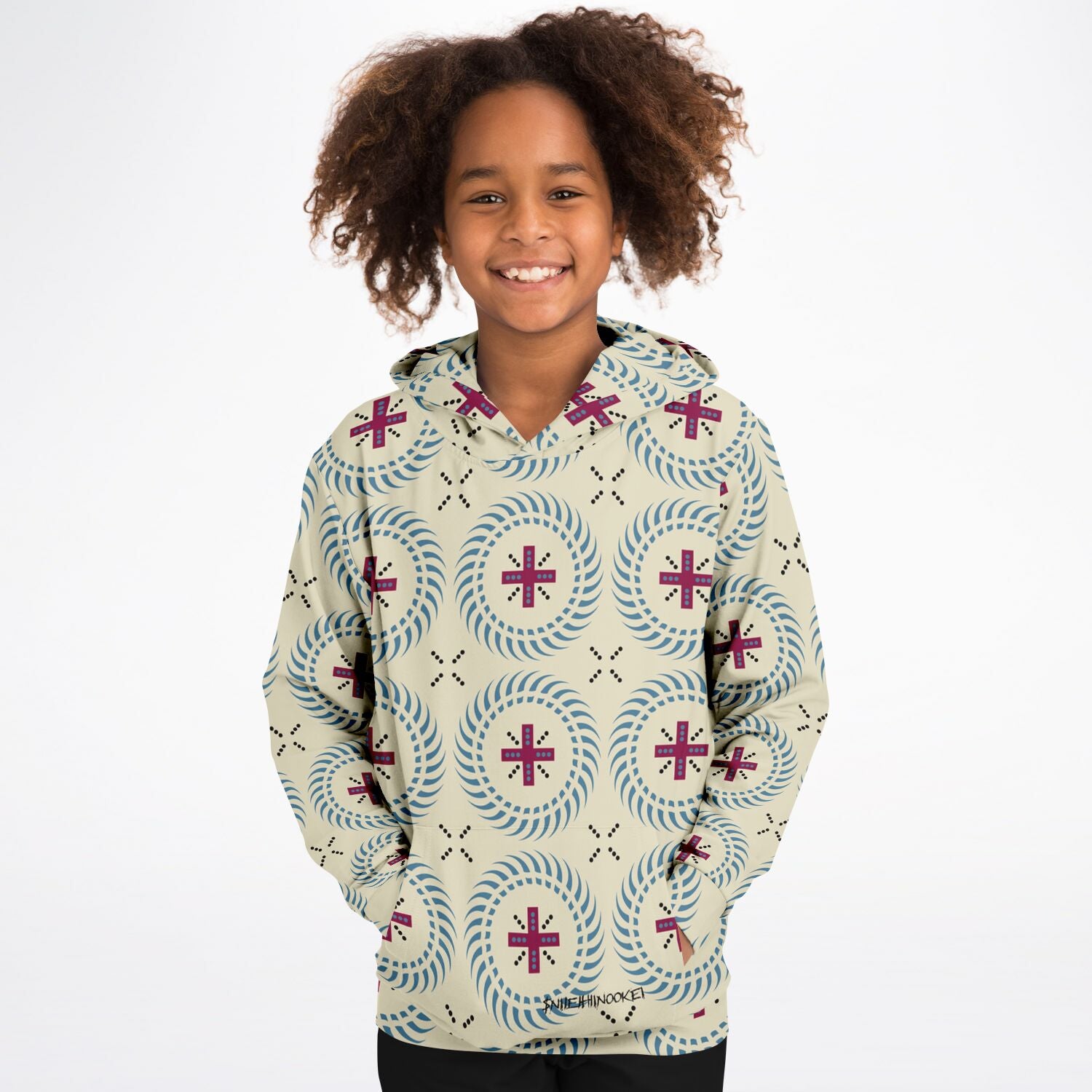 $NiieihiiNookei Athletic Kids Hoodie - AOP
