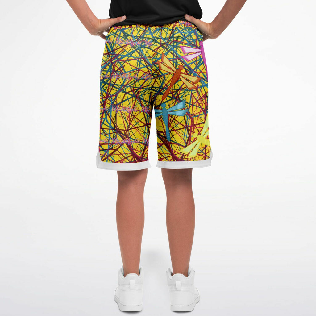 $NiieihiiNookei dragonflies Basketball Short Rib - AOP