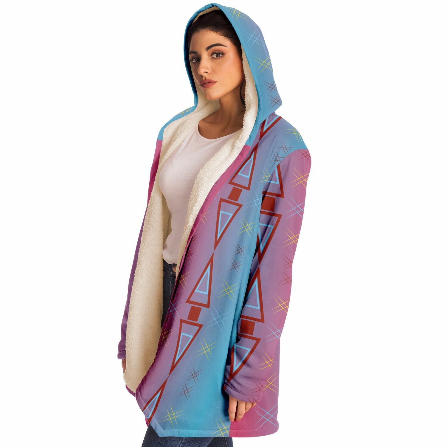 $NiieihiiNookei Microfleece Cloak - AOP