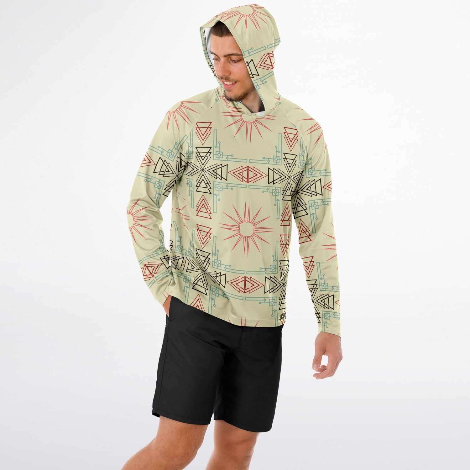 $NiieihiiNookei Hooded Performance Shirt - AOP