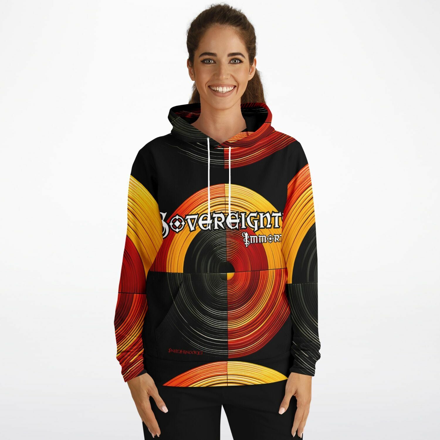 Sovereignty Immortal by $NiieihiiNookei Athletic Hoodie - AOP