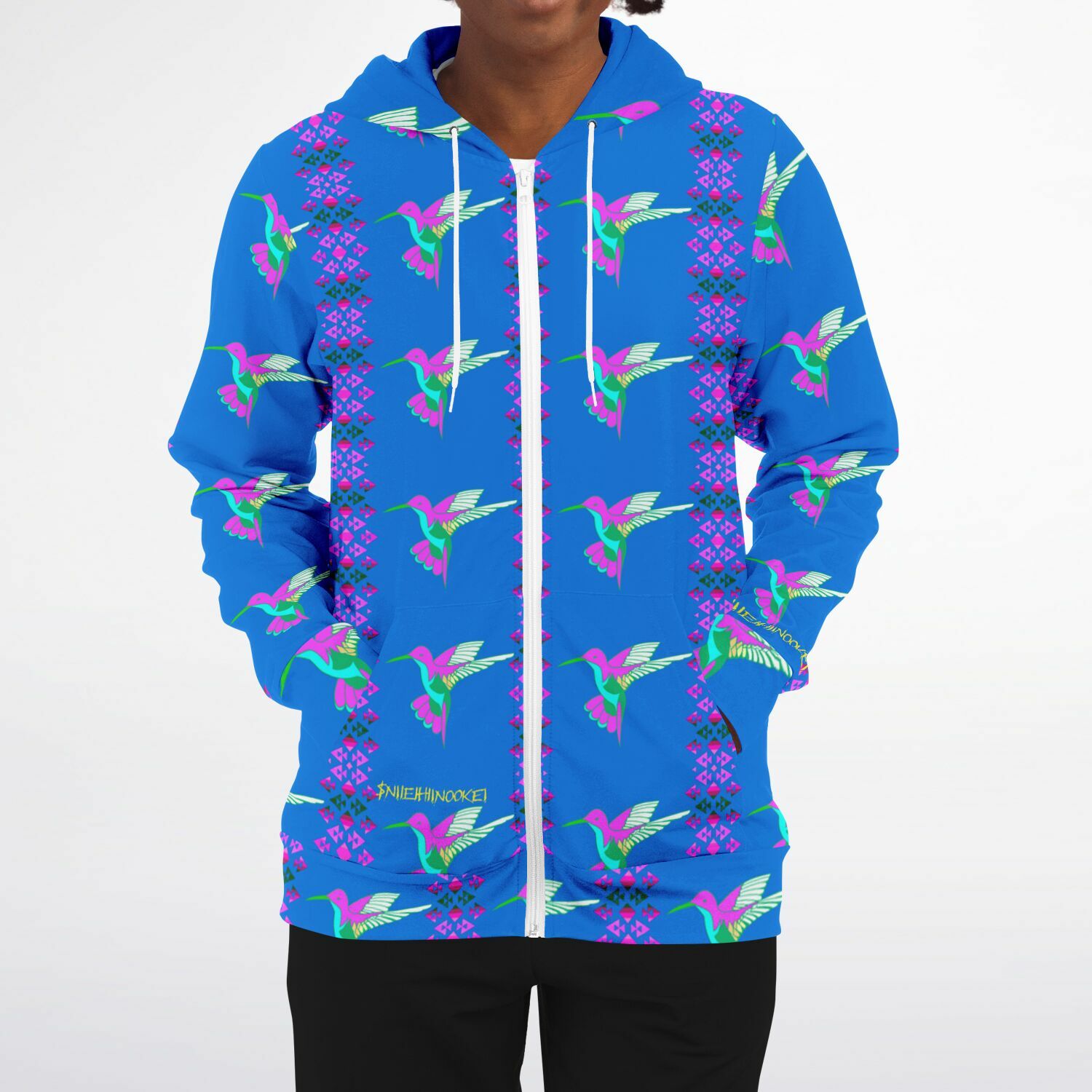 $NiieihiiNookei Athletic Zip-Up Hoodie - AOP