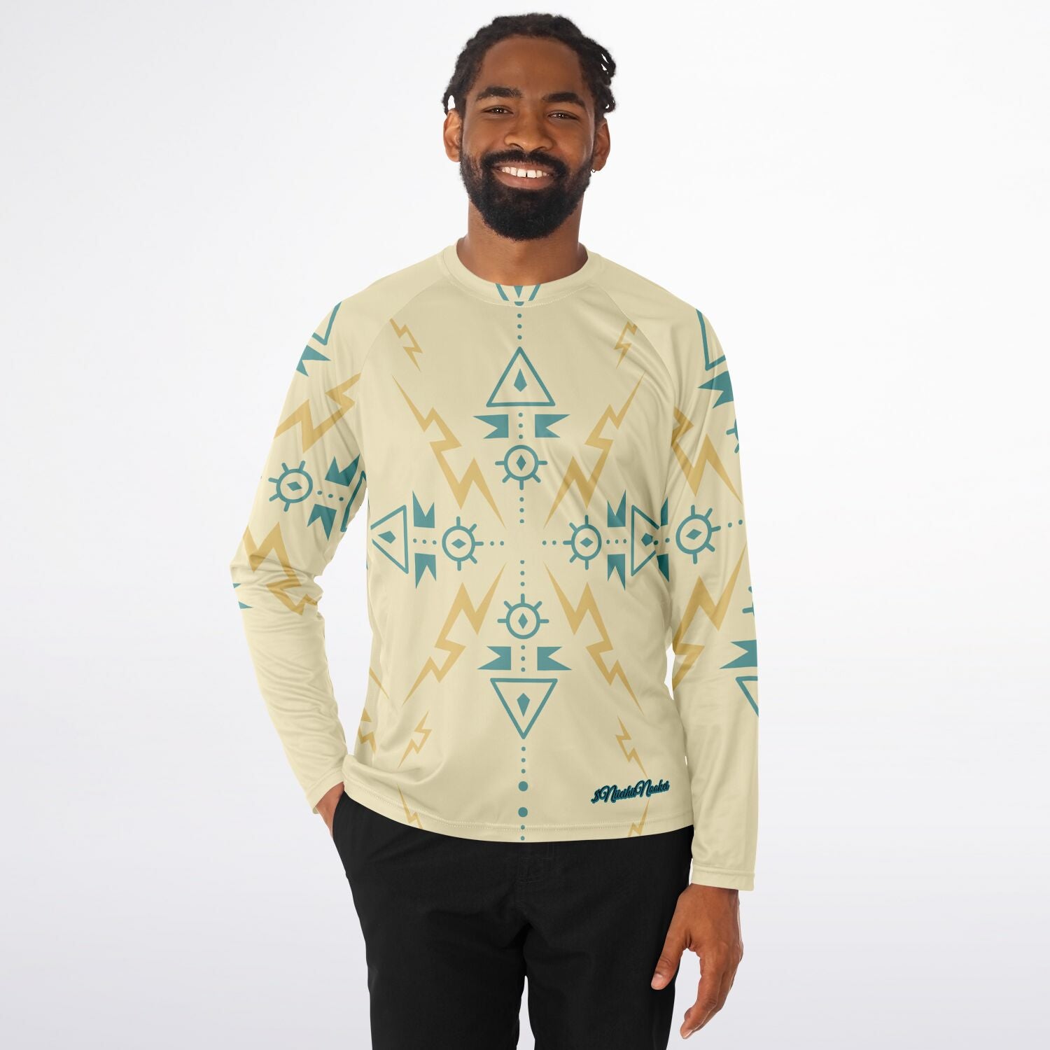 $NiieihiiNookei Men's Long Sleeve Performance Shirt - AOP
