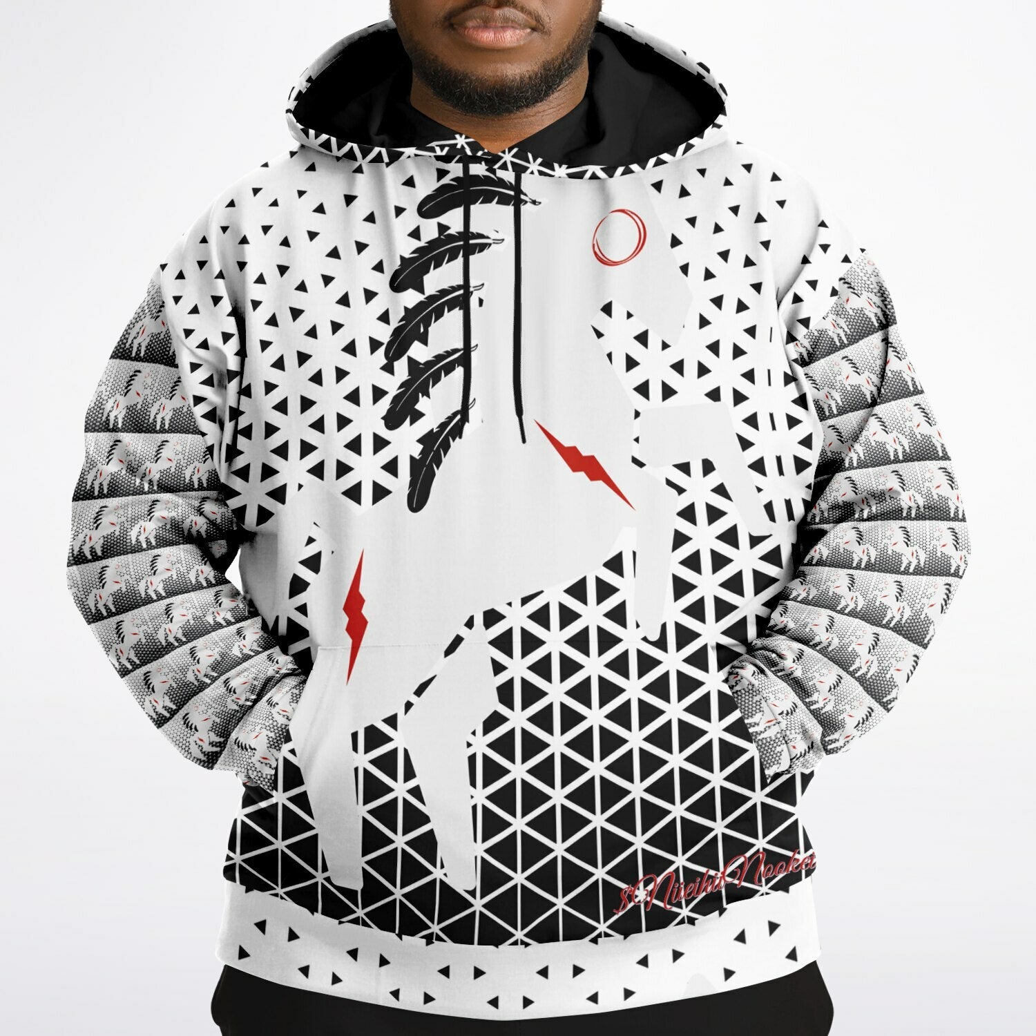 $NiieihiiNookei Plus-size Hoodie - AOP
