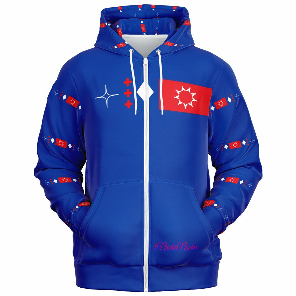 Oglala Sioux Tribe Logo Zip-Up Hoodie - AOP